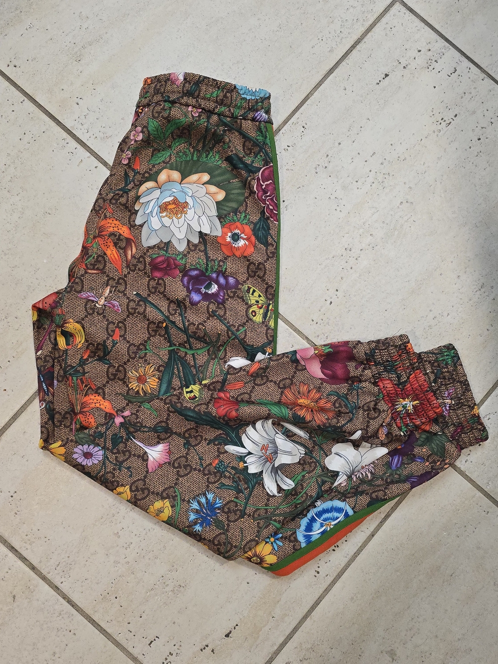Gucci Multicolored GG Supreme Flora Printed Jersey Joggers XS